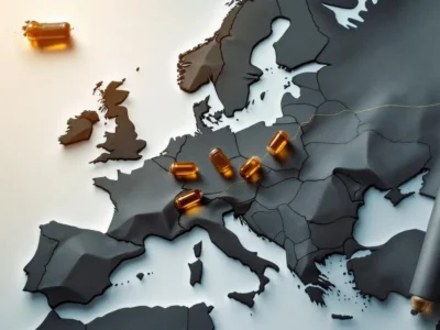 A stylised map of Europe with regulatory document icons over Germany, the Netherlands, Czech Republic, Poland, Italy and France